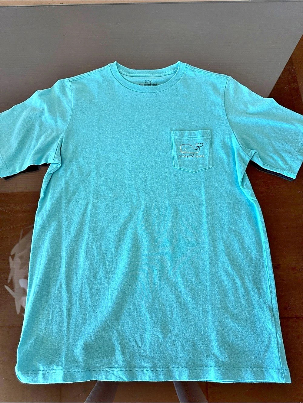 vineyard vines Whale Pocket Tee Boys Medium Blue Whale Tee